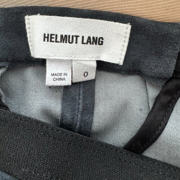 Helmut Lang Blue/Grey Lambskin Nubuck Leggings, size 0 - Picture 2 of 13